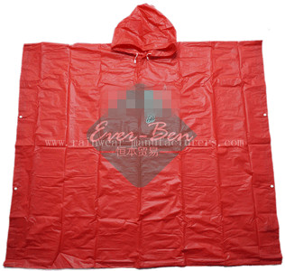 NFTB Red EVA oversized rain poncho  manufacturer